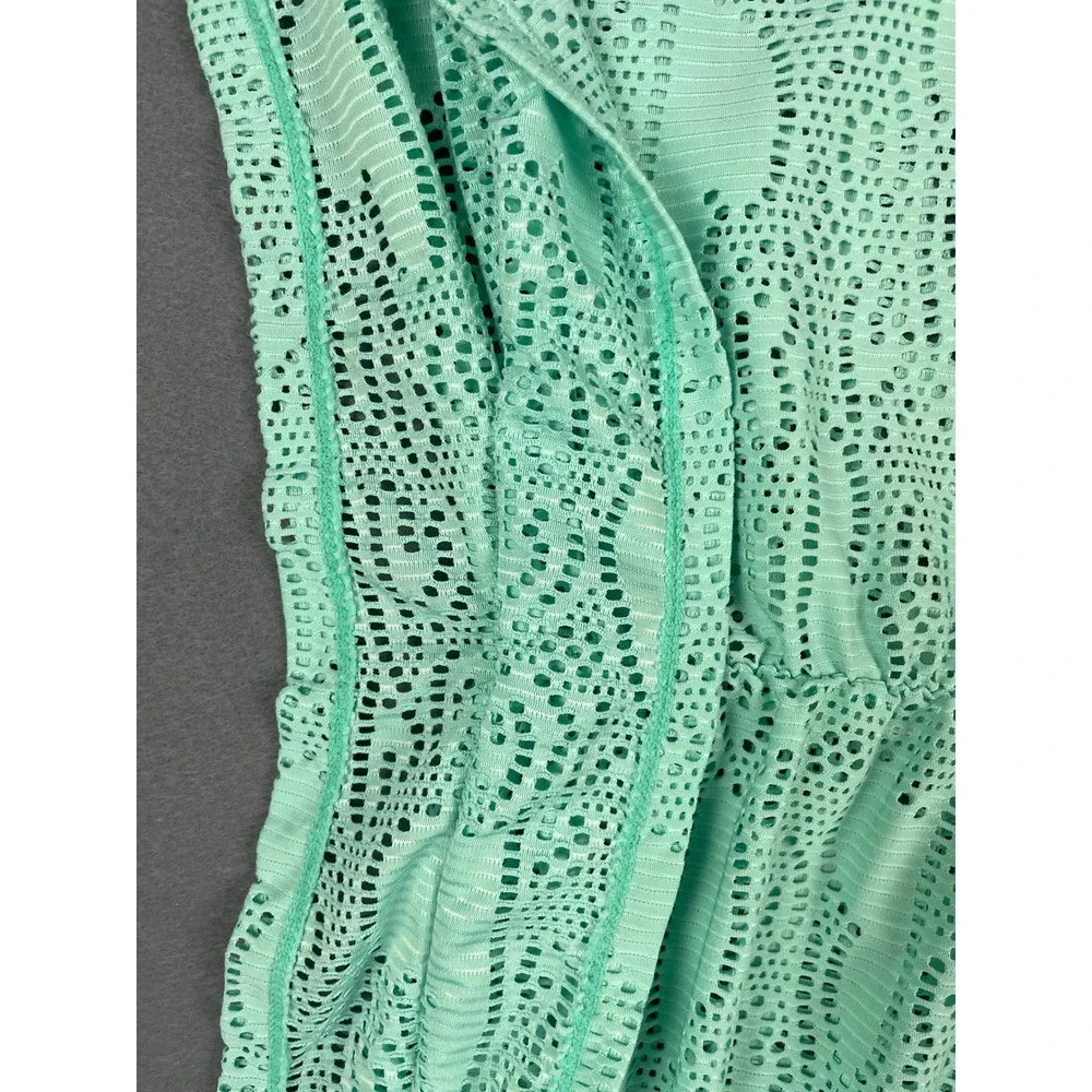 Wonder Nation‎ Aqua Crochet Swim Cover Up Coastal Boho Beach Aqua 6-6X